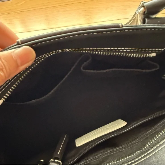 COACH ‘Hamptons’ Braided Leather Satchel - Picture 11 of 16